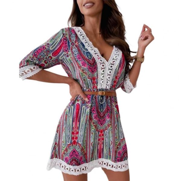 party dresses summer dress women lace spliced short v-neck hollow out a type flower printed half sleeve female vestidos 2xl, White;black
party dresses summer dress women lace spliced short v-neck hollow out a type flower printed half sleeve female vestidos 2xl, White;black