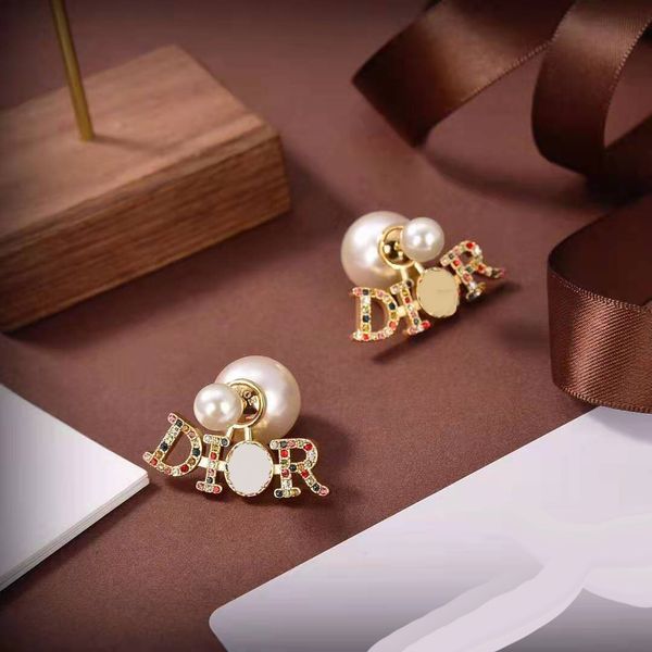 design jewelry pearl hanging letter diamond simple fashion style trendy earrings, Golden
design jewelry pearl hanging letter diamond simple fashion style trendy earrings, Golden