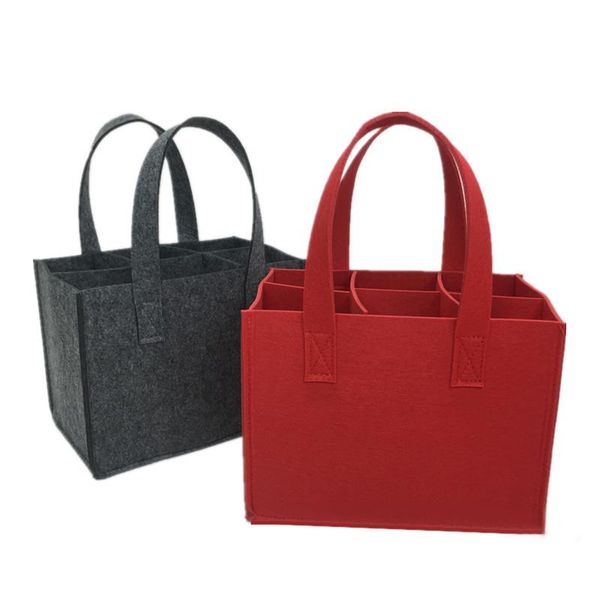 gift wrap reusable felt wine shopping bag beer bottle tote 4 colors wedding party washable storage with 6 compartments
gift wrap reusable felt wine shopping bag beer bottle tote 4 colors wedding party washable storage with 6 compartments