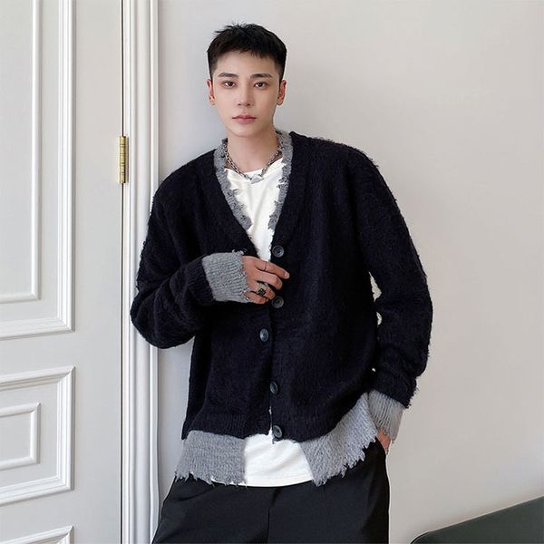 men's jackets mohair splice cardigan men streetwear trend fashion loosecasual vintage thicken sweater jacket knitwear coat women h594, Black;brown
men's jackets mohair splice cardigan men streetwear trend fashion loosecasual vintage thicken sweater jacket knitwear coat women h594, Black;brown