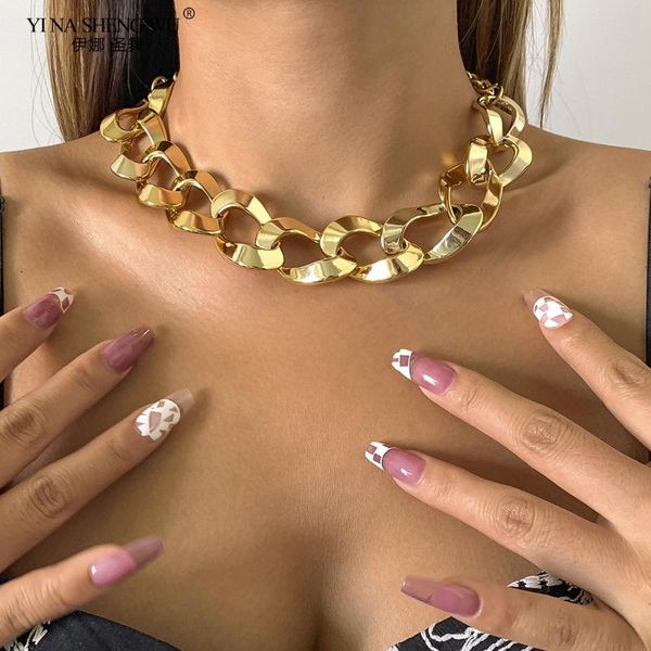 chokers harajuku hip hop trend geometric metal buckle clavicle necklace punk style aluminum chain jewelry accessories, Golden;silver
chokers harajuku hip hop trend geometric metal buckle clavicle necklace punk style aluminum chain jewelry accessories, Golden;silver