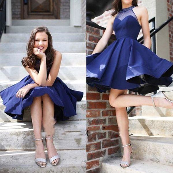 angel-fashions short homecoming dresses halter beading tulle see through satin ball gown, Blue;pink
angel-fashions short homecoming dresses halter beading tulle see through satin ball gown, Blue;pink