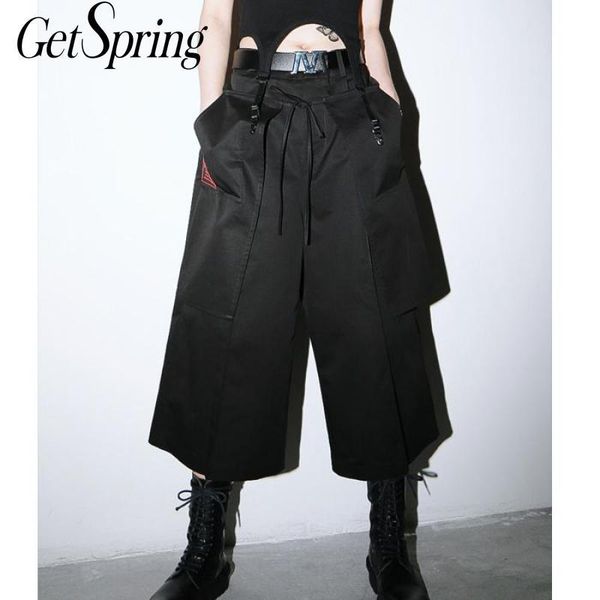 women's pants & capris getspring women pant patchwork fake two pieces black cargo high waist casual woman ankle-length 2021 fashion, Black;white
women's pants & capris getspring women pant patchwork fake two pieces black cargo high waist casual woman ankle-length 2021 fashion, Black;white
