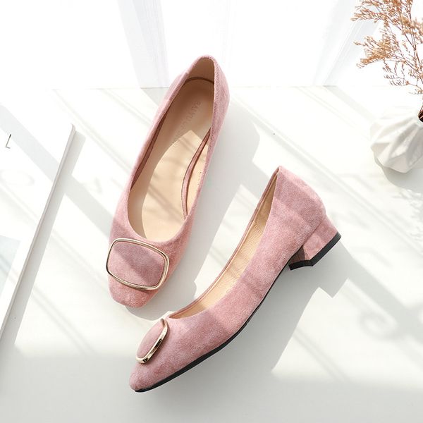 dress shoes woman office career lady slip on high solid flock leisure elegant square buckle heels women pumps ncmd, Black
dress shoes woman office career lady slip on high solid flock leisure elegant square buckle heels women pumps ncmd, Black