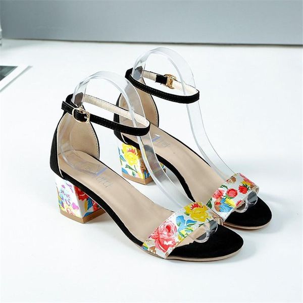 women summer casual ankle buckle sandals female square heel shoes open toe cover ladies fashion mixed color footwear, Black
women summer casual ankle buckle sandals female square heel shoes open toe cover ladies fashion mixed color footwear, Black