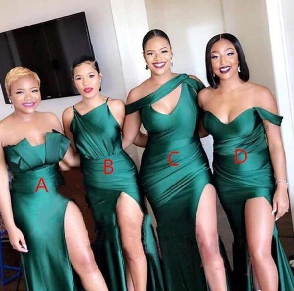 african green split bridesmaid dresses long 2022 satin ruched maid of honor dress mermaid wedding guest plus size dresses vog343, White;pink
african green split bridesmaid dresses long 2022 satin ruched maid of honor dress mermaid wedding guest plus size dresses vog343, White;pink