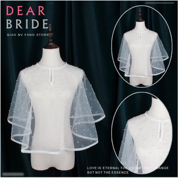 wraps & jackets summer pearl coat beaded dress thin wedding performance po, White
wraps & jackets summer pearl coat beaded dress thin wedding performance po, White
