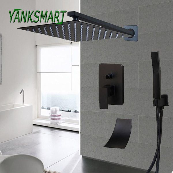 black wall mounted bathroom shower set three out water mixer cold & faucet square rainfall tap sets
black wall mounted bathroom shower set three out water mixer cold & faucet square rainfall tap sets