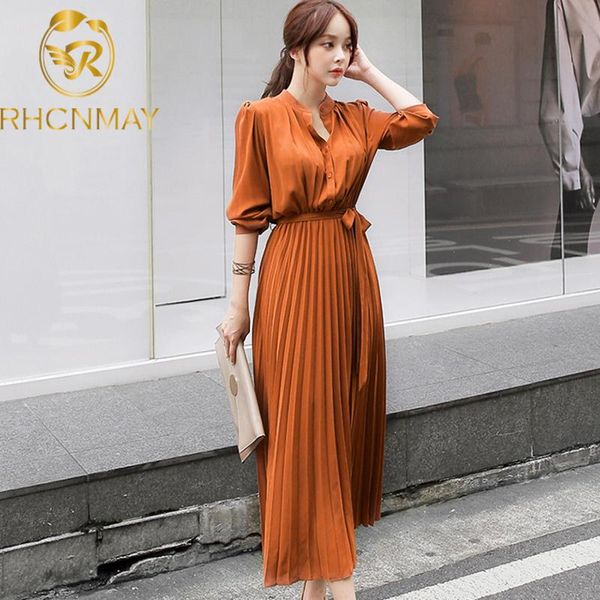 casual dresses summer pleated bodycon long dress women vintage chiffon sleeve party vestidos woman bow belt clothing, Black;gray
casual dresses summer pleated bodycon long dress women vintage chiffon sleeve party vestidos woman bow belt clothing, Black;gray