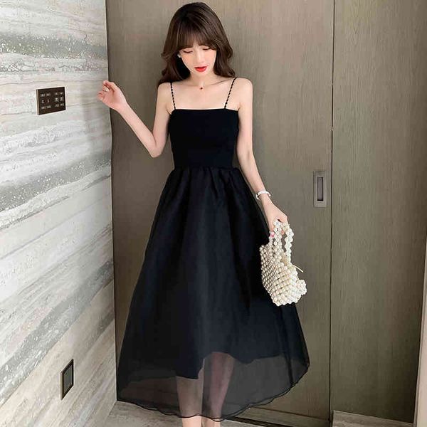 summer arrival fashion elegant women spaghetti-strap sleeveless vestidos elastic waistline patchwork midi dresses 210514, Black;gray
summer arrival fashion elegant women spaghetti-strap sleeveless vestidos elastic waistline patchwork midi dresses 210514, Black;gray