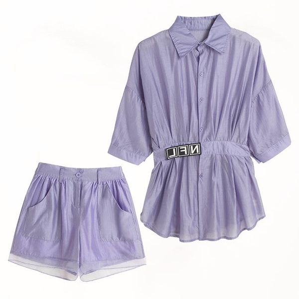 women's tracksuits summer foreign style wide-leg shorts temperament bombing street net red gas field professional two-piece suit women, Gray
women's tracksuits summer foreign style wide-leg shorts temperament bombing street net red gas field professional two-piece suit women, Gray