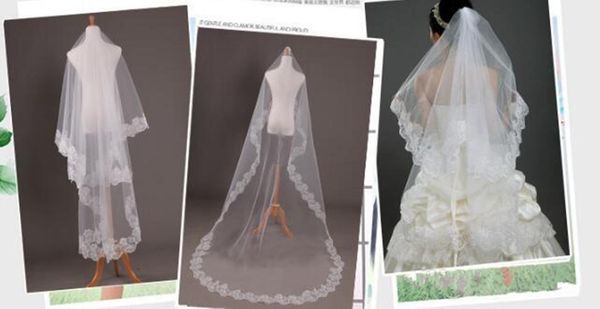 bridal veils luxury women wedding lace floral edge ivory white tulle bride accdessories, Black
bridal veils luxury women wedding lace floral edge ivory white tulle bride accdessories, Black