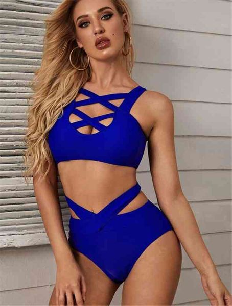 micro bikini solid blue high cut push up bra bathers bathing suit cross high waist swimwear traje de bano, White;black 
micro bikini solid blue high cut push up bra bathers bathing suit cross high waist swimwear traje de bano, White;black