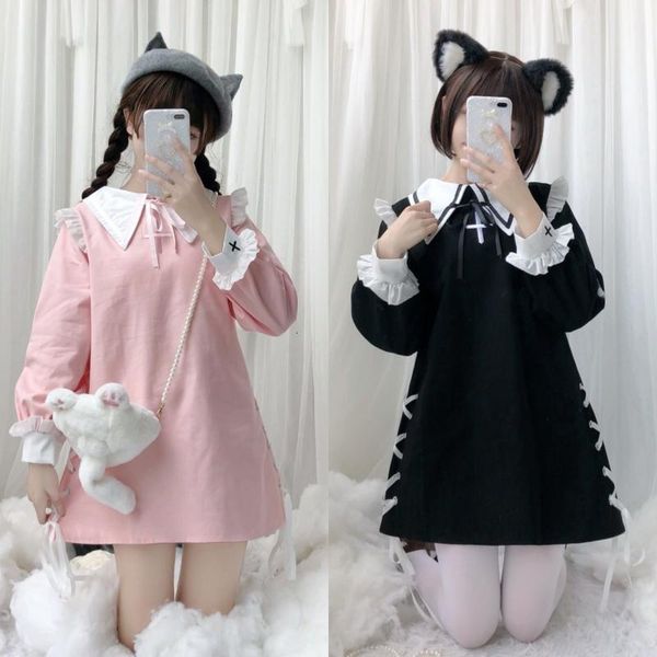 casual dresses japanese sweet lolita dress embroidery falbala cross strap bowknot victorian kawaii girl gothic op loli cosplay h6e4, Black;gray
casual dresses japanese sweet lolita dress embroidery falbala cross strap bowknot victorian kawaii girl gothic op loli cosplay h6e4, Black;gray