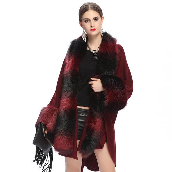 scarves 2021 winter auburn black cloak poncho large loose two-color imitation wool collar knitted cardigan shawl coat cape femme, Blue;gray
scarves 2021 winter auburn black cloak poncho large loose two-color imitation wool collar knitted cardigan shawl coat cape femme, Blue;gray