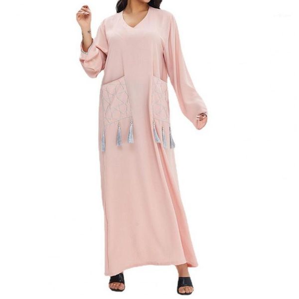 casual dresses long sleeve tassel women dress pockets autumn v-neck loose robe streetwear women's clothing femme, Black;gray
casual dresses long sleeve tassel women dress pockets autumn v-neck loose robe streetwear women's clothing femme, Black;gray