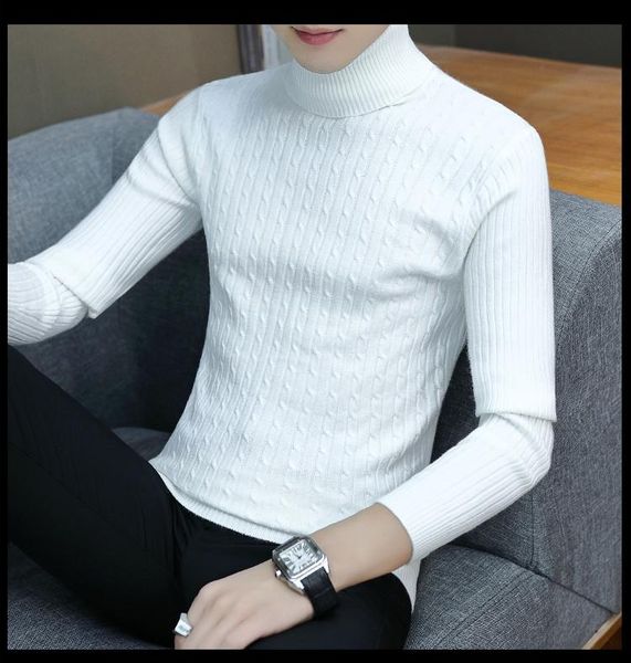 men's sweaters 2021 turtleneck sweater fall/winter warm knitted clothing men, White;black
men's sweaters 2021 turtleneck sweater fall/winter warm knitted clothing men, White;black