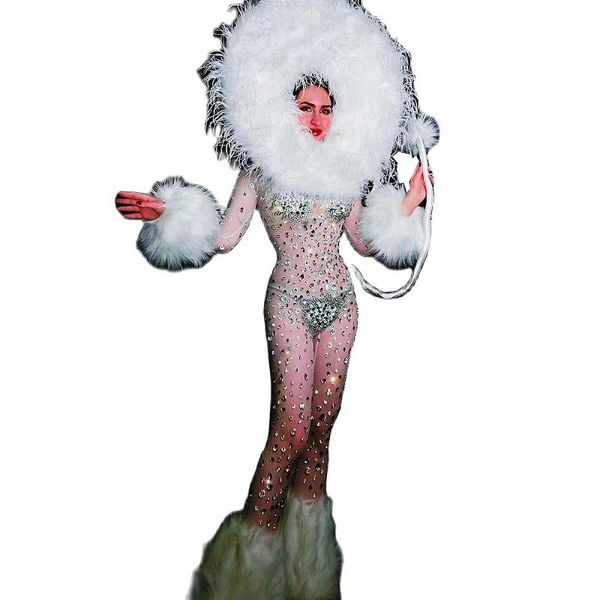 stage wear sparkly sequin diamonds women jumpsuits role-playing white fur poodle romper nightclub dancer costumes halloween outfit, Black;red
stage wear sparkly sequin diamonds women jumpsuits role-playing white fur poodle romper nightclub dancer costumes halloween outfit, Black;red