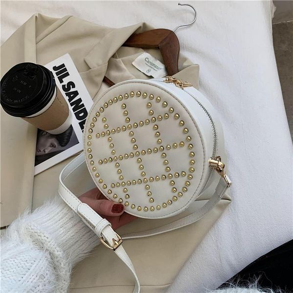 evening bags rivet design round shape mini pu leather crossbody shoulder for women 2021 summer luxury solid color handbag
evening bags rivet design round shape mini pu leather crossbody shoulder for women 2021 summer luxury solid color handbag