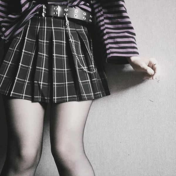 sweet pleated fashion plaid a line women skirt mini high waist chic kawaii casual ladies gothic, Black
sweet pleated fashion plaid a line women skirt mini high waist chic kawaii casual ladies gothic, Black