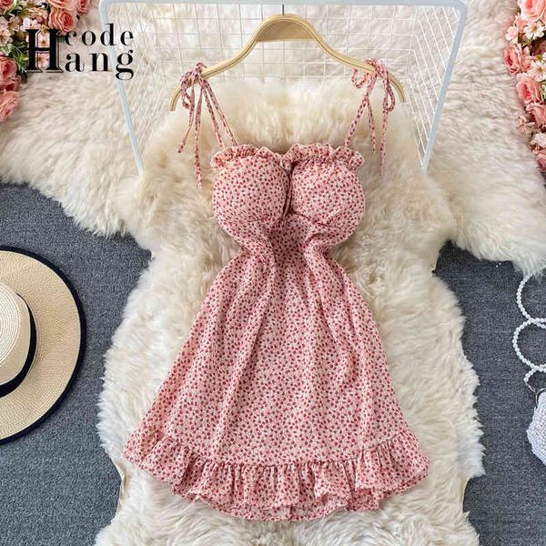 hangcode korean fashion floral print spaghetti strap dress women backless high waist mini dress girl ruffled beach dress x0521, Black;gray
hangcode korean fashion floral print spaghetti strap dress women backless high waist mini dress girl ruffled beach dress x0521, Black;gray