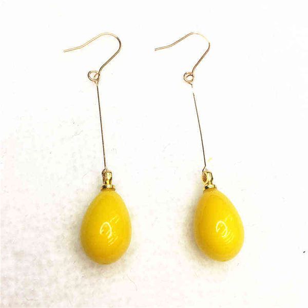 unique design yellow baking paint glass 9*13mm long earrings fashion women party dangle eardrop jewelry b1800 g220312, Silver
unique design yellow baking paint glass 9*13mm long earrings fashion women party dangle eardrop jewelry b1800 g220312, Silver