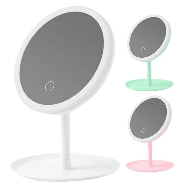 compact mirrors magnifying makeup mirror with lights 3 color lighting press screen dimming 180 degree rotation vanity
compact mirrors magnifying makeup mirror with lights 3 color lighting press screen dimming 180 degree rotation vanity