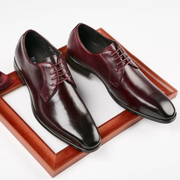 dress shoes men's business formal layer cow leather wedding work, Black
dress shoes men's business formal layer cow leather wedding work, Black