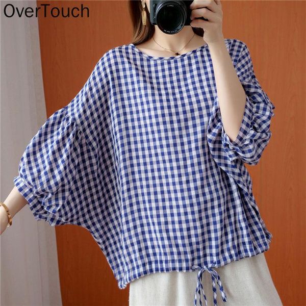 women's blouses & shirts 2021 plus size women t-shirt style ladies linen plaid print tee shirt slim vintage bat fashion summer oversize, White
women's blouses & shirts 2021 plus size women t-shirt style ladies linen plaid print tee shirt slim vintage bat fashion summer oversize, White