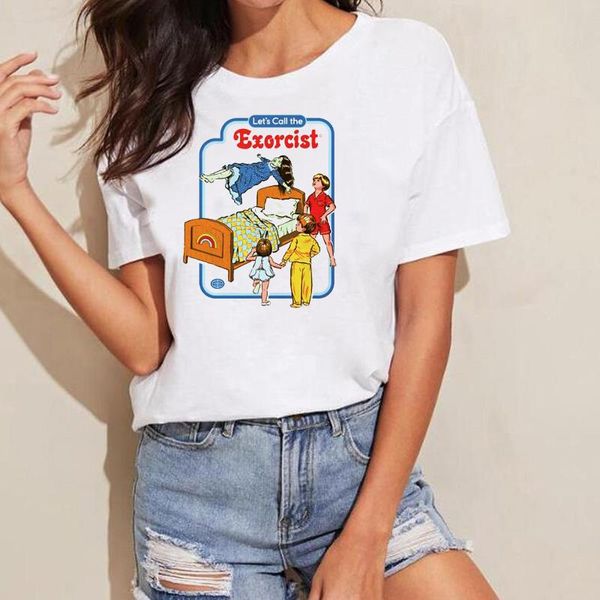 women's t-shirt harajuku t-shirts women let's call the exorcist funny gaphic t shirts o neck polyester & spandex soft tees plus si, White
women's t-shirt harajuku t-shirts women let's call the exorcist funny gaphic t shirts o neck polyester & spandex soft tees plus si, White