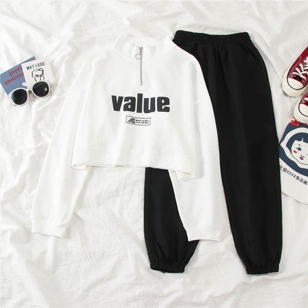 one piece suit autumn women tracksuits south korean sweater, students loose and long pants two fashion, Gray
one piece suit autumn women tracksuits south korean sweater, students loose and long pants two fashion, Gray