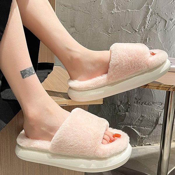 slippers furry women indoor outdoor non-slip shoes winter warm for ladies female flat slides, Black
slippers furry women indoor outdoor non-slip shoes winter warm for ladies female flat slides, Black