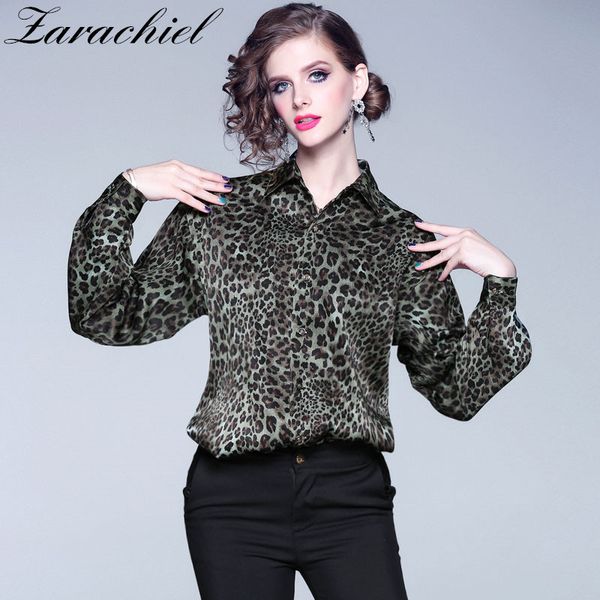 knits vintage long lantern sleeve leopard print blouses women oversized office loose shirts plus size blusas, White
knits vintage long lantern sleeve leopard print blouses women oversized office loose shirts plus size blusas, White