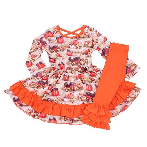 clothing sets selling wholesale children's turkey wear long sleeve blouse and ruffle pants in fall clothes for girls, White
clothing sets selling wholesale children's turkey wear long sleeve blouse and ruffle pants in fall clothes for girls, White