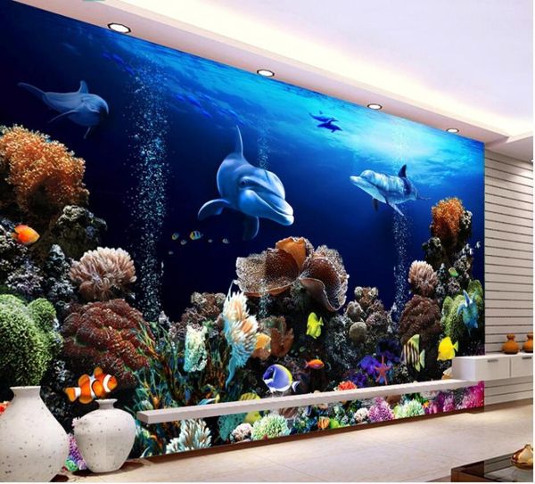 wallpapers custom po 3d wallpaper deep blue marine dolphin coral fish home decor on a wall murals for living room
wallpapers custom po 3d wallpaper deep blue marine dolphin coral fish home decor on a wall murals for living room