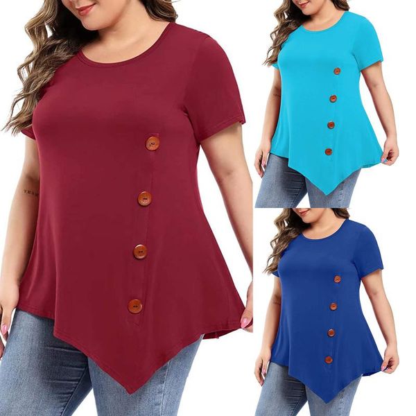 women's t-shirt women plus size o-neck solid button short sleeve casual summer t shirt female clothing camisetas de mujer, White
women's t-shirt women plus size o-neck solid button short sleeve casual summer t shirt female clothing camisetas de mujer, White