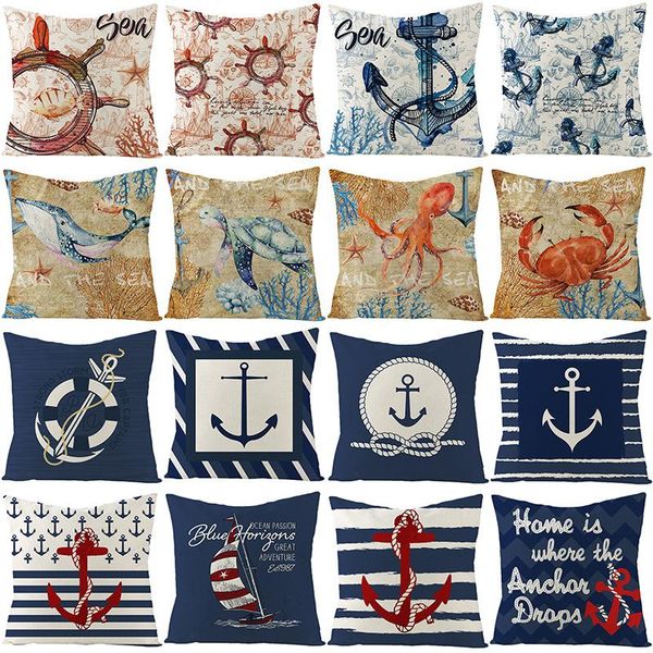 cushion/decorative pillow 2021 retro blue anchor marine animals home decor throw case sofa decorative chair cushion cover for car fast
cushion/decorative pillow 2021 retro blue anchor marine animals home decor throw case sofa decorative chair cushion cover for car fast
