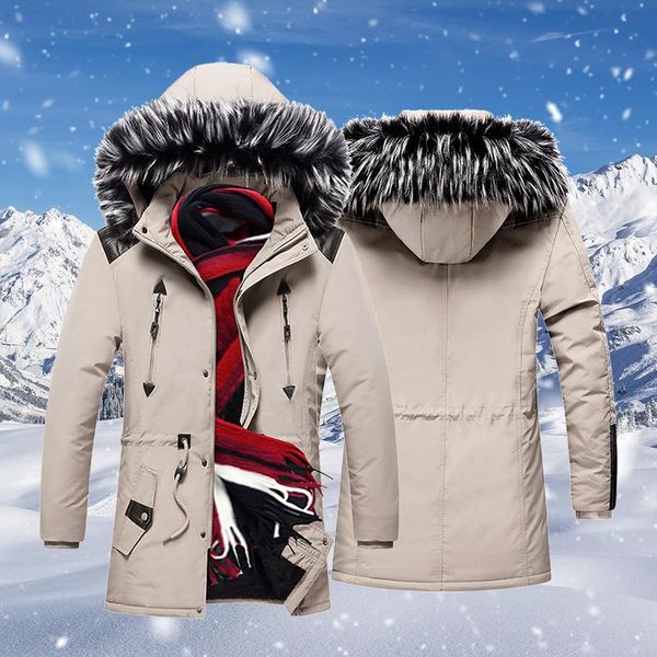 men's down & parkas warm parka coat men casual hooded autumn winter jacket long trench fur collar mens windproof thicken windbreaker, Black
men's down & parkas warm parka coat men casual hooded autumn winter jacket long trench fur collar mens windproof thicken windbreaker, Black