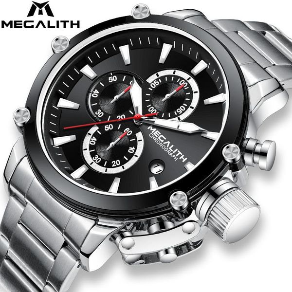 wristwatches megalith men luxury wrist watch design stainless waterproof silver black chronograph sport watches relogio masculino, Slivery;brown
wristwatches megalith men luxury wrist watch design stainless waterproof silver black chronograph sport watches relogio masculino, Slivery;brown