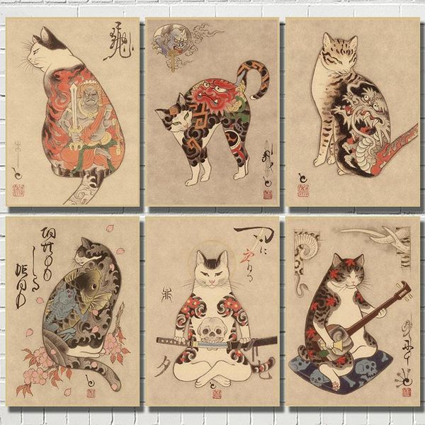paintings wtq japanese samurai cat tattoo anime posters vintage retro poster wall decor art picture room home
paintings wtq japanese samurai cat tattoo anime posters vintage retro poster wall decor art picture room home