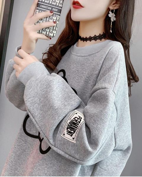 women's hoodies & sweatshirts 2021 spring and autumn plush sweater women korean fashion bear print loose harajuku shirt long-sleeved cl, Black
women's hoodies & sweatshirts 2021 spring and autumn plush sweater women korean fashion bear print loose harajuku shirt long-sleeved cl, Black