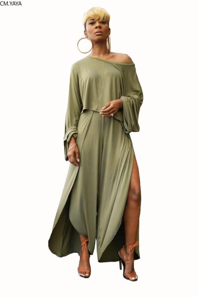 two piece dress autumn solid color women's set off shoulder long sleeve t-shirt side slit loose pants suit tracksuit gl6090, White
two piece dress autumn solid color women's set off shoulder long sleeve t-shirt side slit loose pants suit tracksuit gl6090, White