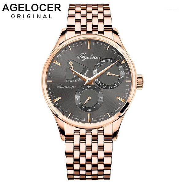 swiss mechanical watches gold 316l steel power reserve multifunctional automatic watch saat 4103d9 wristwatches, Slivery;brown
swiss mechanical watches gold 316l steel power reserve multifunctional automatic watch saat 4103d9 wristwatches, Slivery;brown