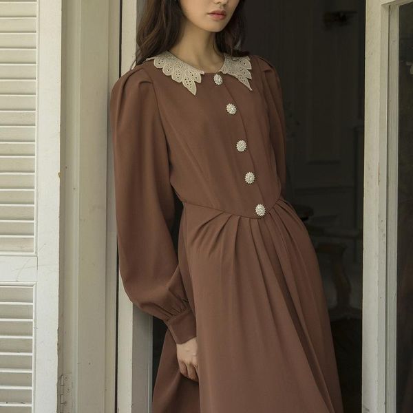 casual dresses herpure zichen to uus ladies french long-sleeved dress female loose s0301200 lace collar of the, Black;gray
casual dresses herpure zichen to uus ladies french long-sleeved dress female loose s0301200 lace collar of the, Black;gray