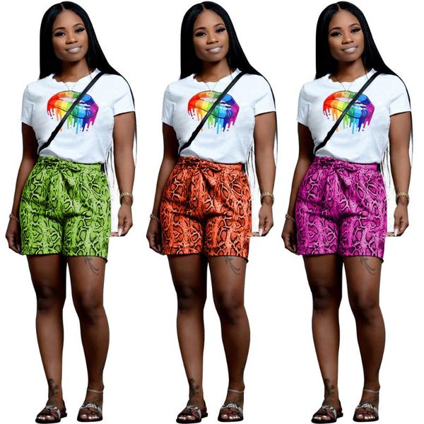 women's tracksuits ladies summer two-piece fashion personality trend lip printing casual suit t-shirt sports, Gray
women's tracksuits ladies summer two-piece fashion personality trend lip printing casual suit t-shirt sports, Gray