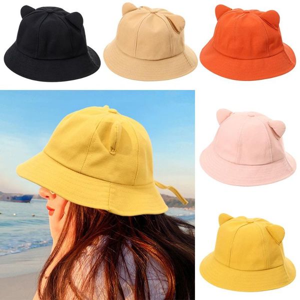 caps & hats solid color cotton cute cartoon cat ear bucket hat fisherman sun cap for women kids outdoor travel, Yellow
caps & hats solid color cotton cute cartoon cat ear bucket hat fisherman sun cap for women kids outdoor travel, Yellow