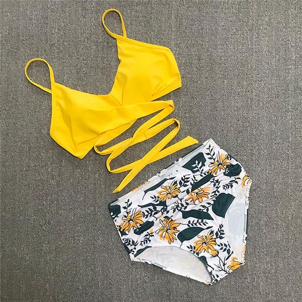 piece high waist bathing suit plus size bandage bikinis set for women pink yellow floral flower printed bikiny 2021 bikini xxl women's, White;black
piece high waist bathing suit plus size bandage bikinis set for women pink yellow floral flower printed bikiny 2021 bikini xxl women's, White;black