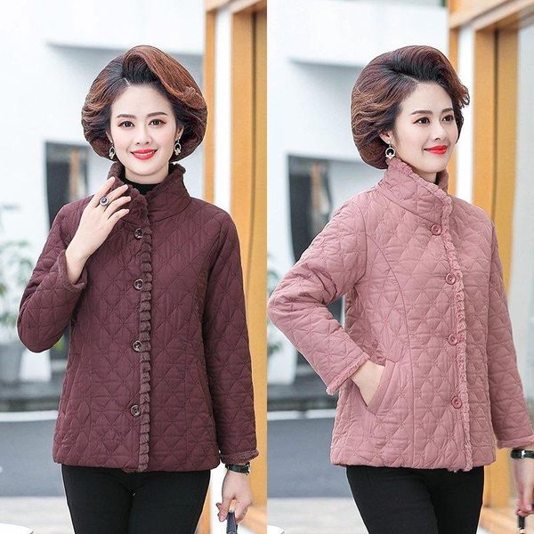 women's down & parkas high-end cotton coat jacket middle-aged coats autumn winter plus velvet thick warm elegant outwear mother dress, Black
women's down & parkas high-end cotton coat jacket middle-aged coats autumn winter plus velvet thick warm elegant outwear mother dress, Black