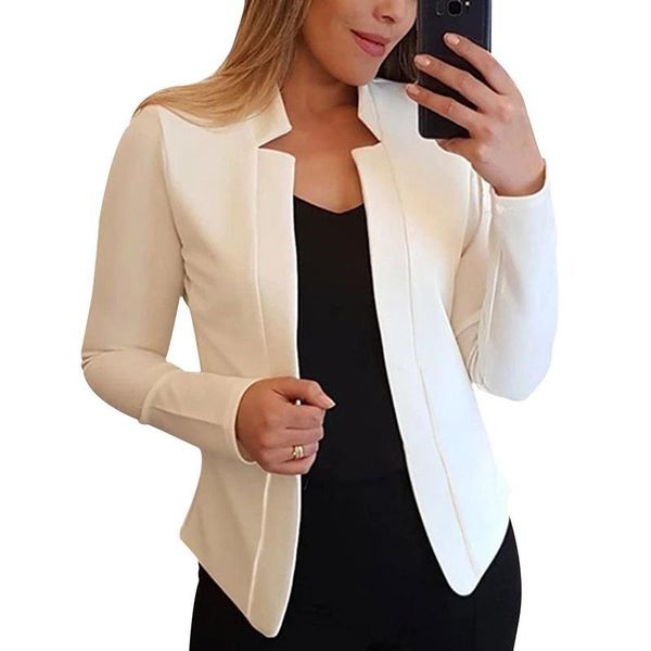 women's suits & blazers wywmy women blazer thin long sleeve solid color office lady suit coat 2021 fashion basic coats autumn chaquetas, White;black
women's suits & blazers wywmy women blazer thin long sleeve solid color office lady suit coat 2021 fashion basic coats autumn chaquetas, White;black