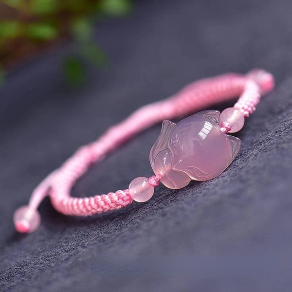 natural pink agate fox hand knotting bracelet diy handmade design bring health wealth lucky women jade beads jewelry female, Black
natural pink agate fox hand knotting bracelet diy handmade design bring health wealth lucky women jade beads jewelry female, Black